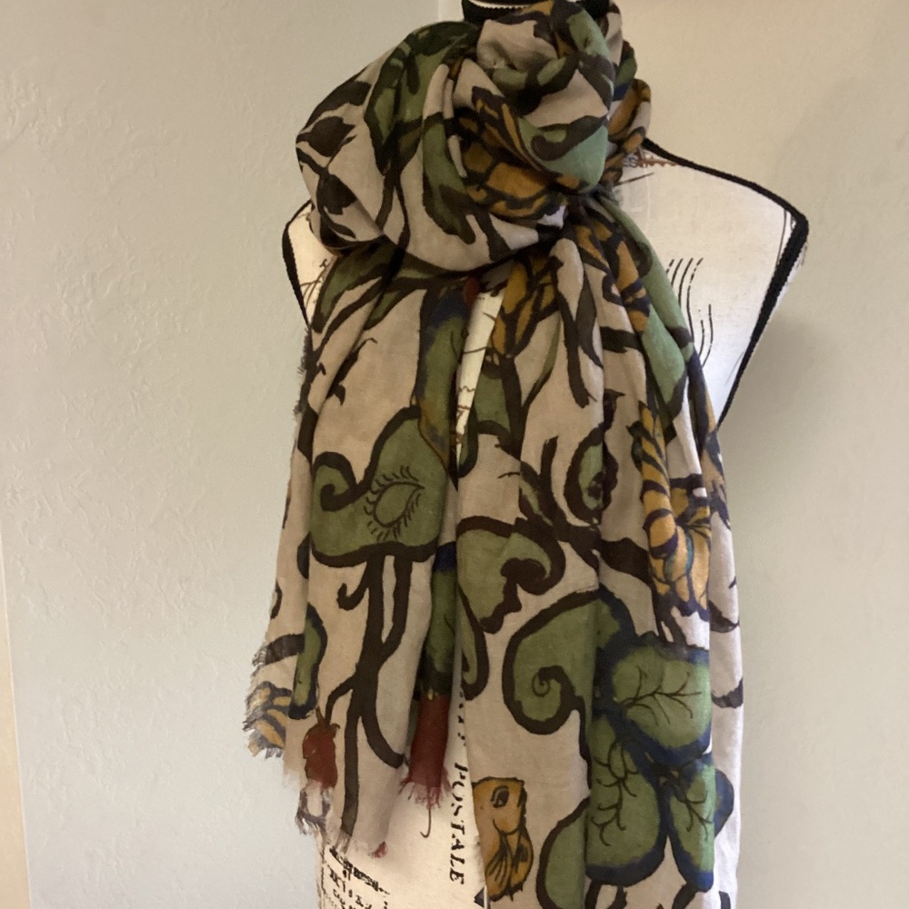 PARFOIS Blended Wool Print Scarf
